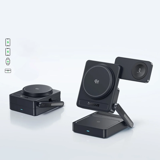 Baseus Ładowarka PicoGo AF21 3w1 Qi2.2 35 W czarna