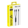 Baseus Kabel Flash 4 2w1 USB-C–2x USB-C 1,5 m 140 W