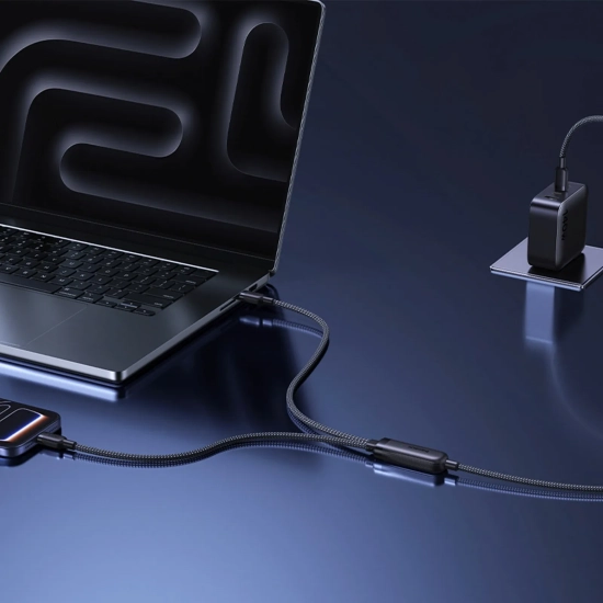 Baseus Kabel Flash 4 2w1 USB-C–2x USB-C 1,5 m 140 W