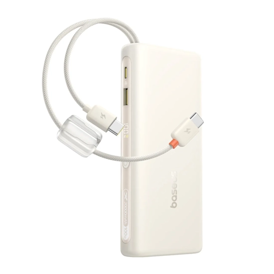 Baseus powerbank 20000mAh 100W beżowy — wariant produktu marki Baseus, kolor beżowy, pojemność 20000mAh, moc do 100W.