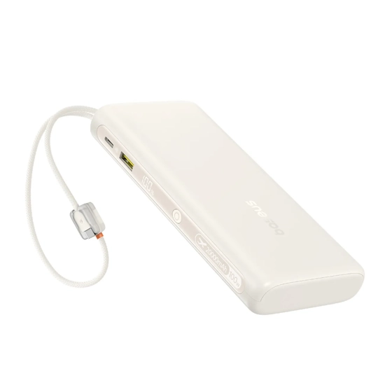 Baseus powerbank 20000 mAh 100 W beżowy