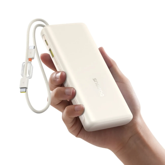 Baseus powerbank 20000 mAh 100 W beżowy