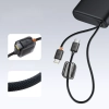 Powerbank 25000mAh 145W z wyświetlaczem wbudowanymi kablami USB-C - czarny