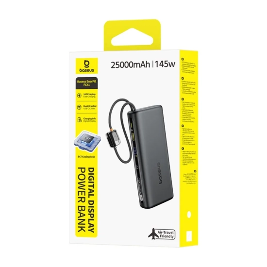 Baseus E0028H03 powerbank 25000 mAh 145 W czarny