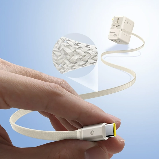 Adapter podróżny Baseus EnerCore CG11 70W 6w1 biały