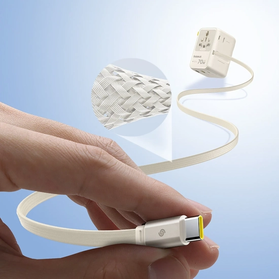 Baseus Adapter podróżny EnerCore CG11 70 W 6w1 biały