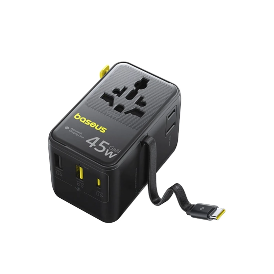 Baseus Zasilacze uniwersalne Adapter podróżny PicoGo AG11 45 W 6w1 E0307F00