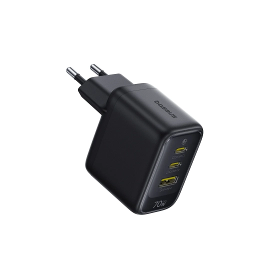 Baseus Ładowarka sieciowa EnerFill FE22 70 W 2x USB-C USB-A czarna