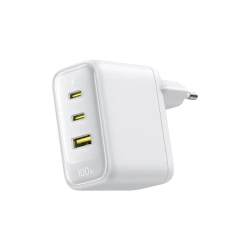 Ładowarka sieciowa Baseus EnerFill FE22 100W 2x USB-C USB-A biała – zdjęcie główne dokładnego wariantu produktu.