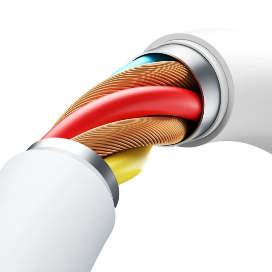 JOYROOM Kabel przewód USB-A - USB-C Lively Series 3A 1.2 m - biały