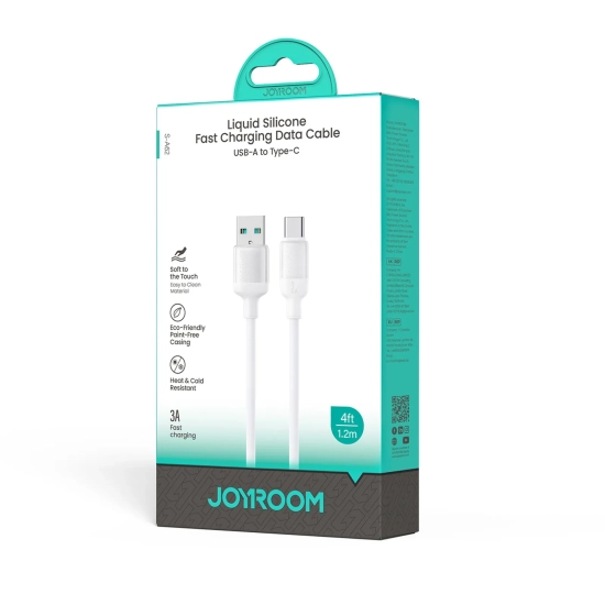 JOYROOM Kabel przewód USB-A - USB-C Lively Series 3A 1.2 m - biały