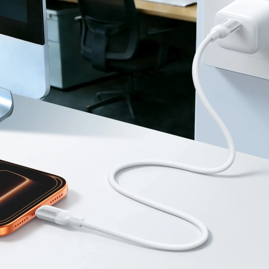 JOYROOM Kabel przewód USB-A - USB-C Lively Series 3A 1.2 m - biały