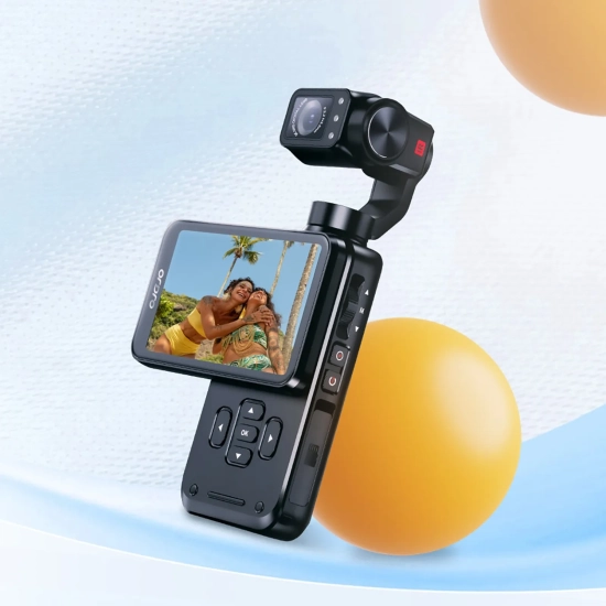 Ordro Kamera z 3-osiowym gimbalem do Vlog YouTube Pocket M5 5K 3.5'' IPS
