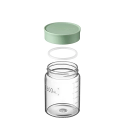 Zestaw 2 słoików BUYDEEM CS1002/A1-CG 300 ml Cozy Greenish – zestaw 2 słoików, przezroczyste szkło i pokrywka w kolorze