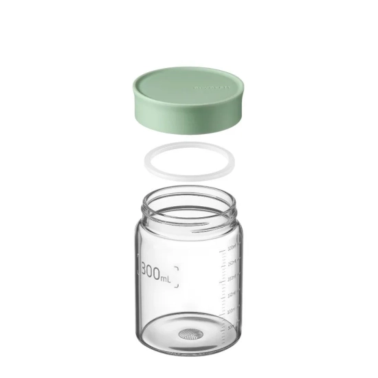 Zestaw 2 słoików BUYDEEM CS1002/A1-CG 300 ml Cozy Greenish – zestaw 2 słoików, przezroczyste szkło i pokrywka w kolorze