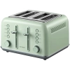 BUYDEEM DT640E DT640E-CG/EU – retro toster na 4 kromki w wariancie Cozy Greenish, z dwoma niezależnymi panelami sterowan