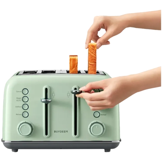 BUYDEEM Toster DT640E-CG/EU 4 kromki zielony