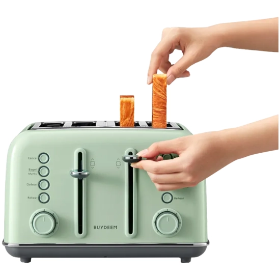 Buydeem Toster DT640E-CG/EU 4 kromki zielony