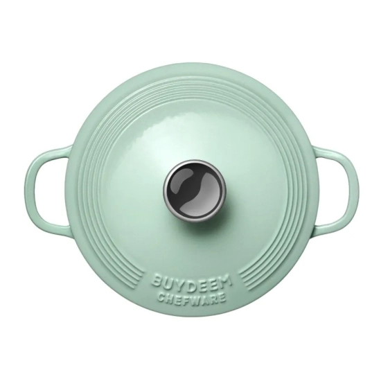 Buydeem Garnek żeliwny emaliowany CP521-CG 2,9 l Cozy Greenish