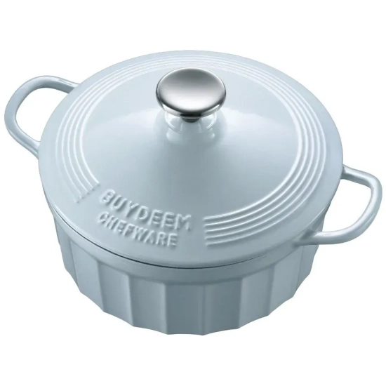 BUYDEEM Garnek żeliwny 2,9 l CP521-WB White Blue