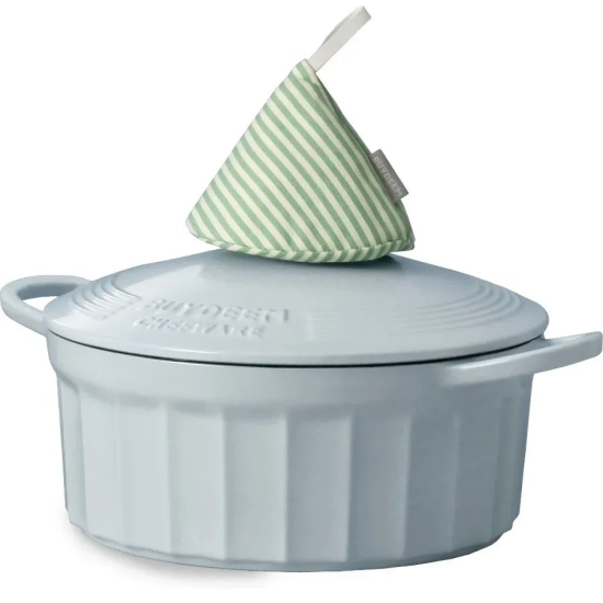 BUYDEEM Garnek żeliwny 2,9 l CP521-WB White Blue