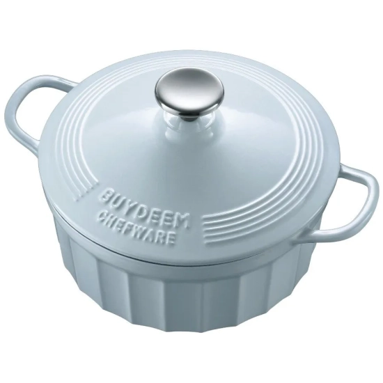 Buydeem Garnek żeliwny emaliowany CP521-WB 2,9 l White/Blue