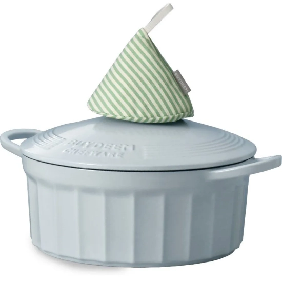 Buydeem Garnek żeliwny emaliowany CP521-WB 2,9 l White/Blue