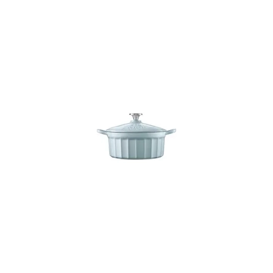 Buydeem Garnek żeliwny emaliowany CP521-WB 2,9 l White/Blue