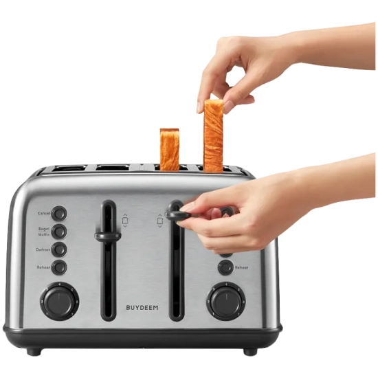 Buydeem Toster DT640E-SS/EU 4 kromki stal nierdzewna