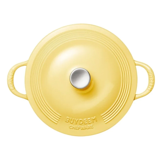 Buydeem Garnek żeliwny emaliowany CP581-MY 3,3 l Mellow Yellow