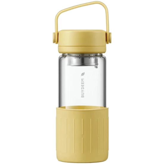Zdjęcie produktu Butelka szklana BUYDEEM CD1008 350 ml z zaparzaczem Mellow Yellow; dokładny wariant CD1008-MY, EAN 6950