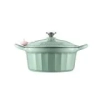 Buydeem Garnek żeliwny emaliowany CP551-CG 3,9 l Cozy Greenish