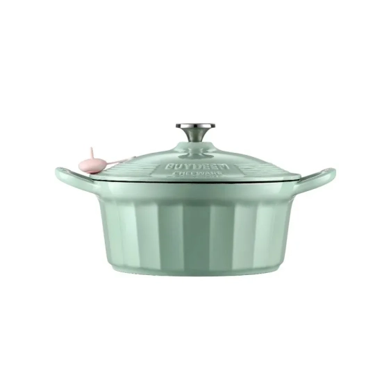 BUYDEEM Emaliowane naczynie żeliwne 39L CP551-CG Cozy Greenish