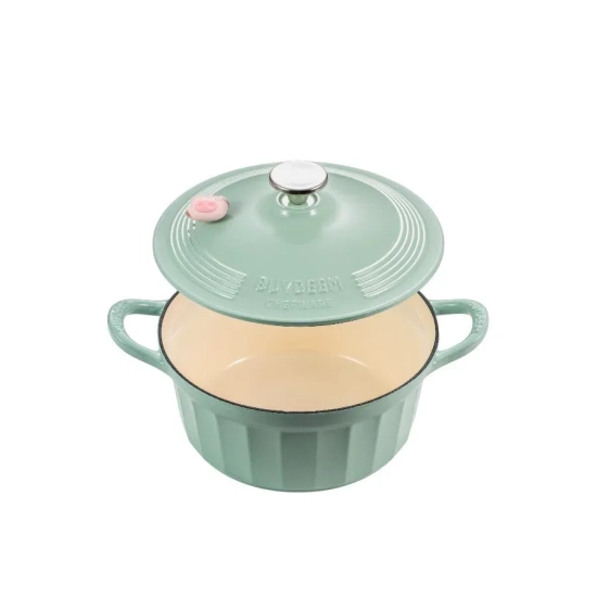 BUYDEEM Emaliowane naczynie żeliwne 39L CP551-CG Cozy Greenish