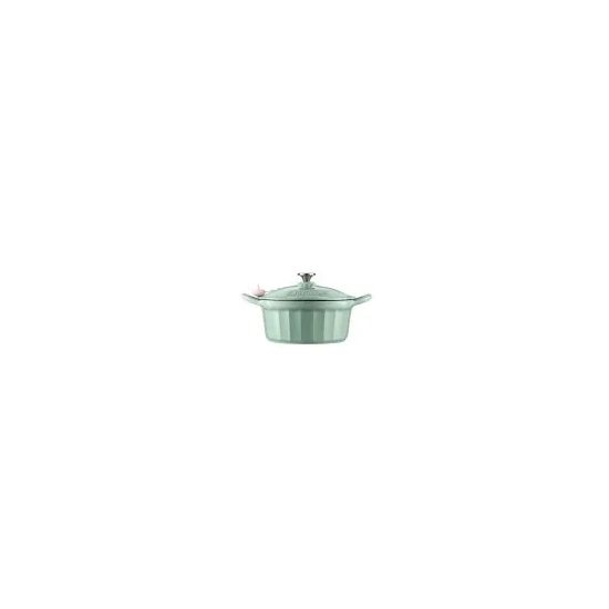 Buydeem Garnek żeliwny emaliowany CP551-CG 3,9 l Cozy Greenish