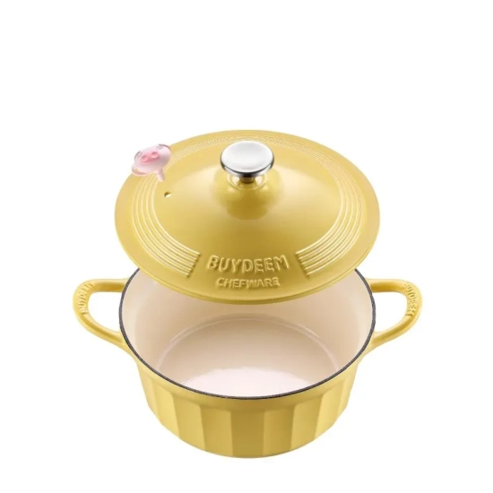 BUYDEEM Garnek żeliwny 3,9 l CP551-MY Mellow Yellow