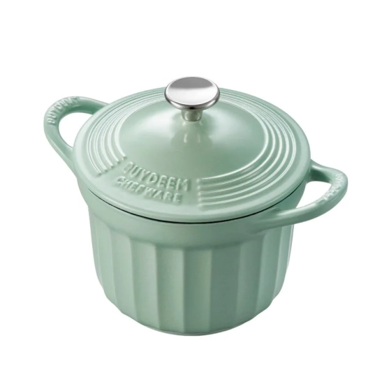 Buydeem Garnek żeliwny emaliowany CP541-CG 1,8 l Cozy Greenish