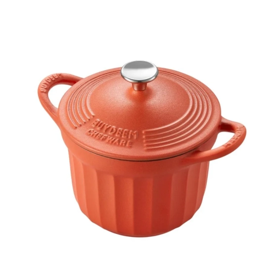 Buydeem Garnek żeliwny emaliowany CP541-KR 1,8 l Kobe Gray