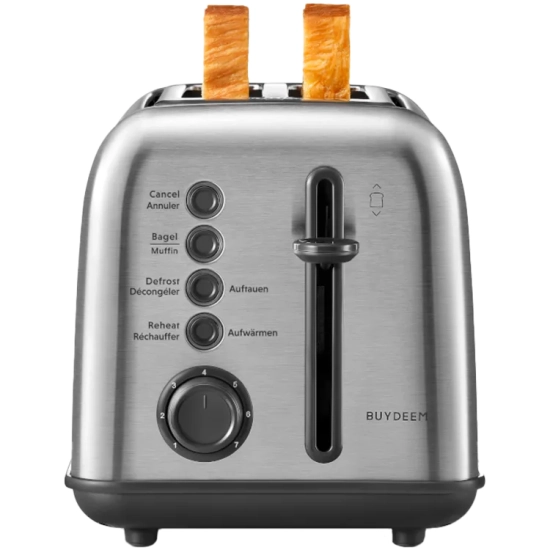 Buydeem Toster DT620E-SS/EU 2 kromki stal nierdzewna
