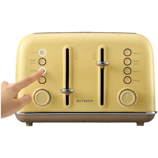 BUYDEEM Toster DT640E-MY/EU 4 kromki żółty