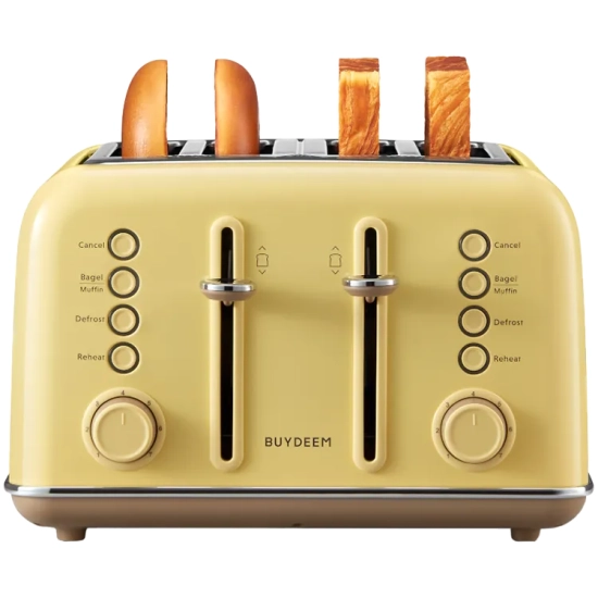 Buydeem Toster DT640E-MY/EU 4 kromki żółty