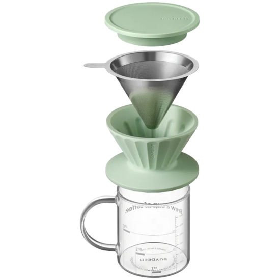 Buydeem CD1024-CG Zestaw do kawy przelewowej Cozy Greenish