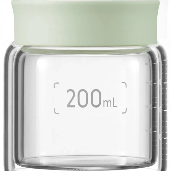 Zestaw 3 słoików BUYDEEM CS1007/A1-CG 200 ml Cozy Greenish – zestaw 3 słoików, przezroczyste szkło i pokrywka w kolorze
