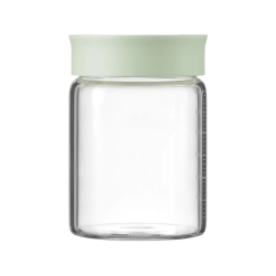 Zestaw 3 słoików BUYDEEM CS1013-CG 500 ml Cozy Greenish – zestaw 3 słoików, przezroczyste szkło i pokrywka w kolorze Coz