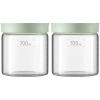 Zestaw 2 słoików BUYDEEM CS1014-CG 700 ml Cozy Greenish – zestaw 2 słoików, przezroczyste szkło i pokrywka w kolorze Coz