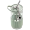 Buydeem Butelka szklana CD1017 500 ml ze słomką Cozy Greenish