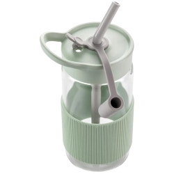 Zdjęcie produktu Butelka szklana BUYDEEM CD1017 500 ml ze słomką Cozy Greenish; dokładny wariant CD1017-CG, EAN 69503866