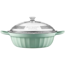 BUYDEEM Garnek 3,8 l z pokrywą CP181-CG Cozy Greenish