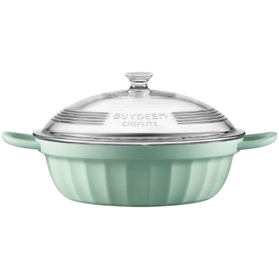 BUYDEEM Garnek 3,8 l z pokrywą CP181-CG Cozy Greenish
