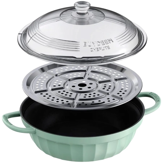 Buydeem Garnek aluminiowy wielofunkcyjny CP181-CG 3,8 l Cozy Greenish